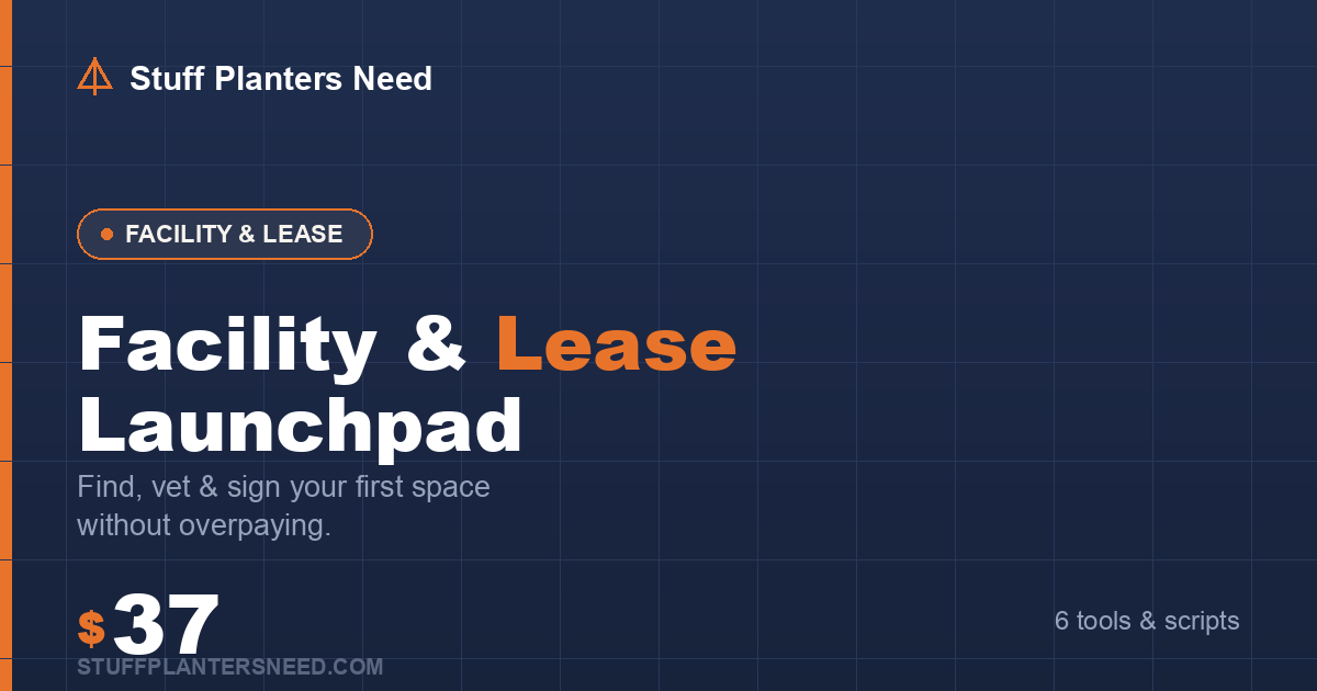 Facility & Lease Launchpad — $37