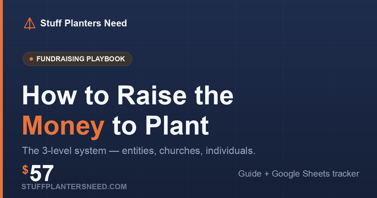The Church Planter's Fundraising Playbook & Tracker — $57